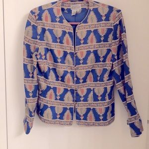 Designer 100% silk linked jacket my Adrianna Pappel